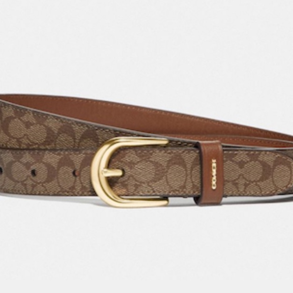 *SOLD*NWT AUTHENTIC* COACH Classic Belt In Signature Canvas Size Medium - Picture 2 of 8